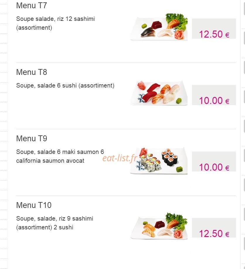Idea sushi — carte page 20