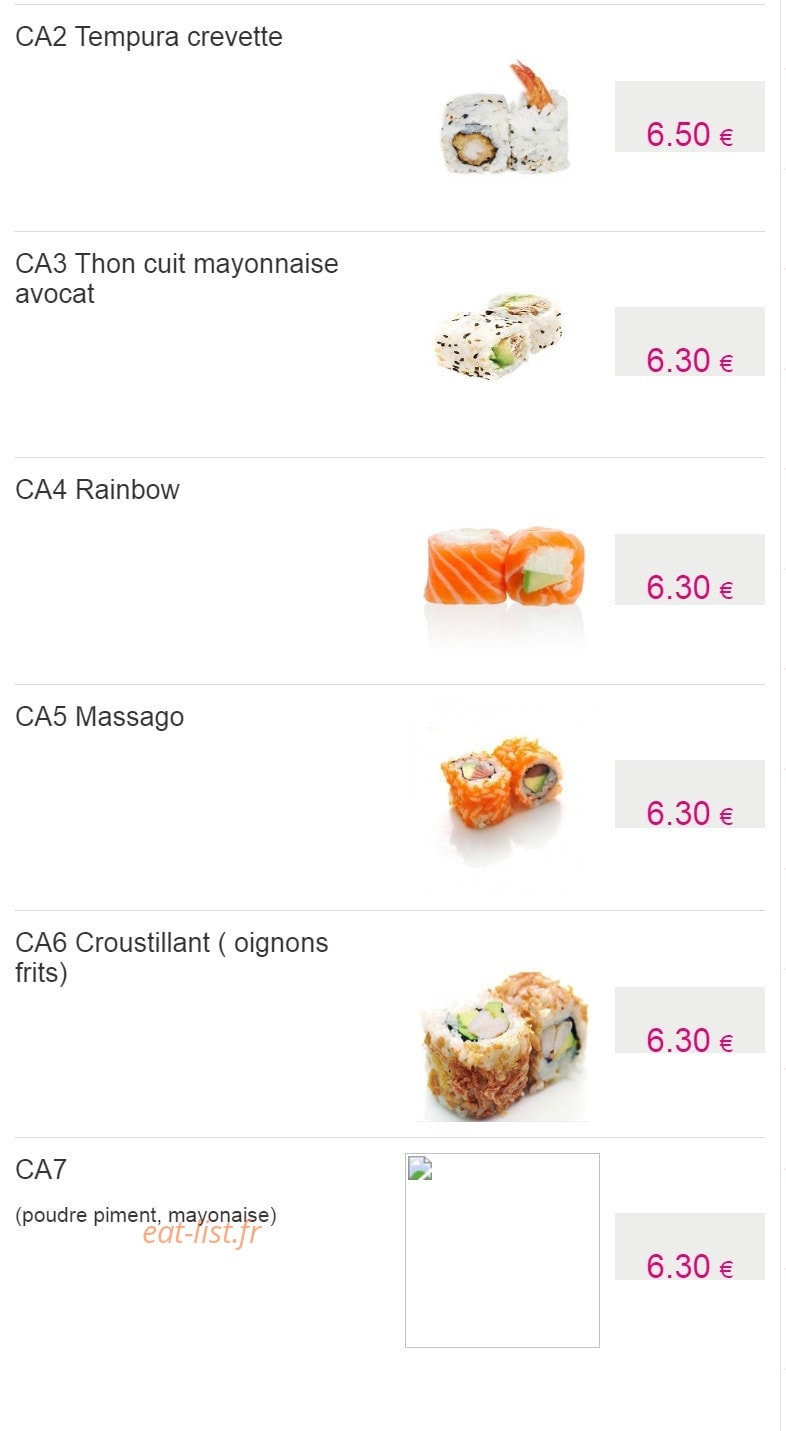 Idea sushi — carte page 12