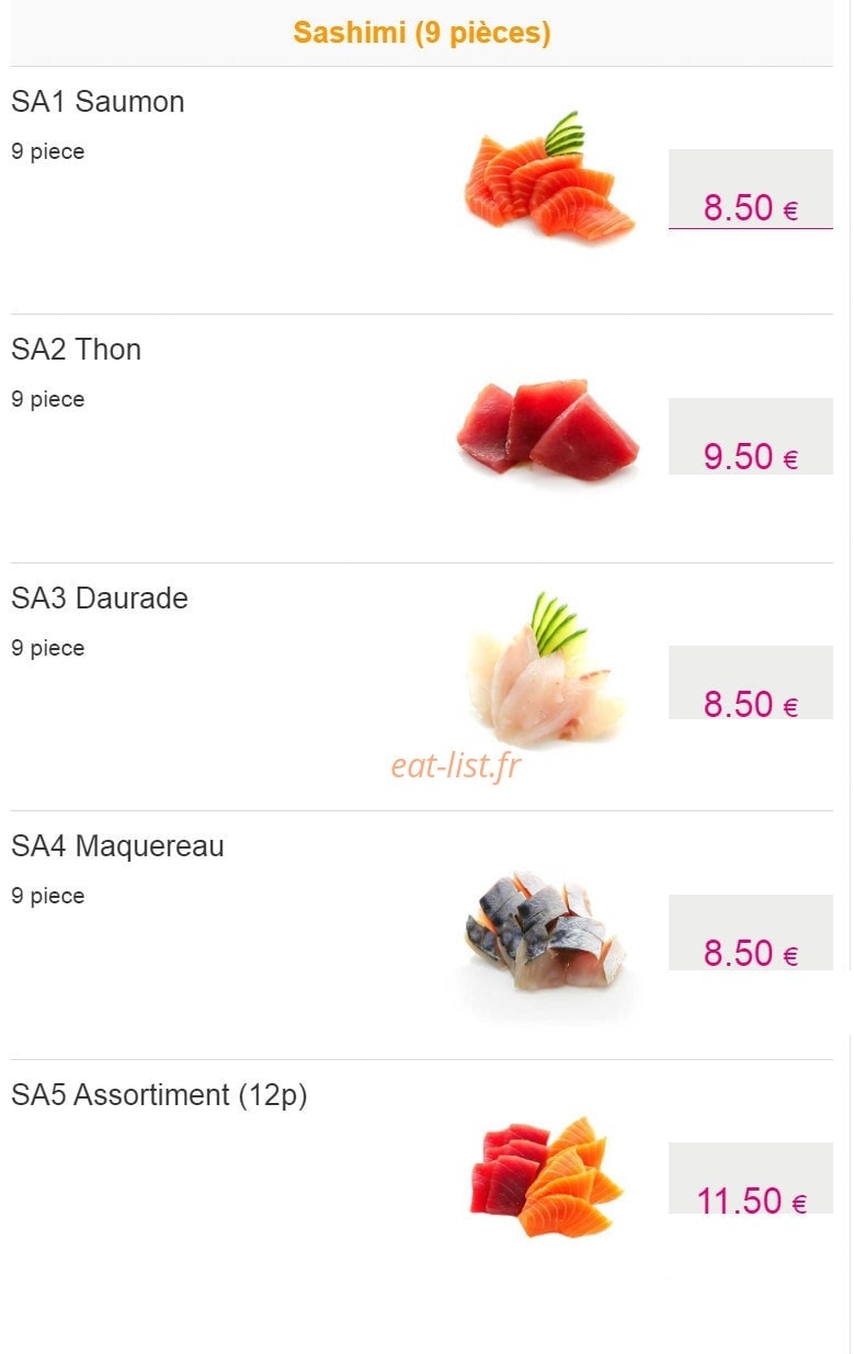 Idea sushi — carte page 2