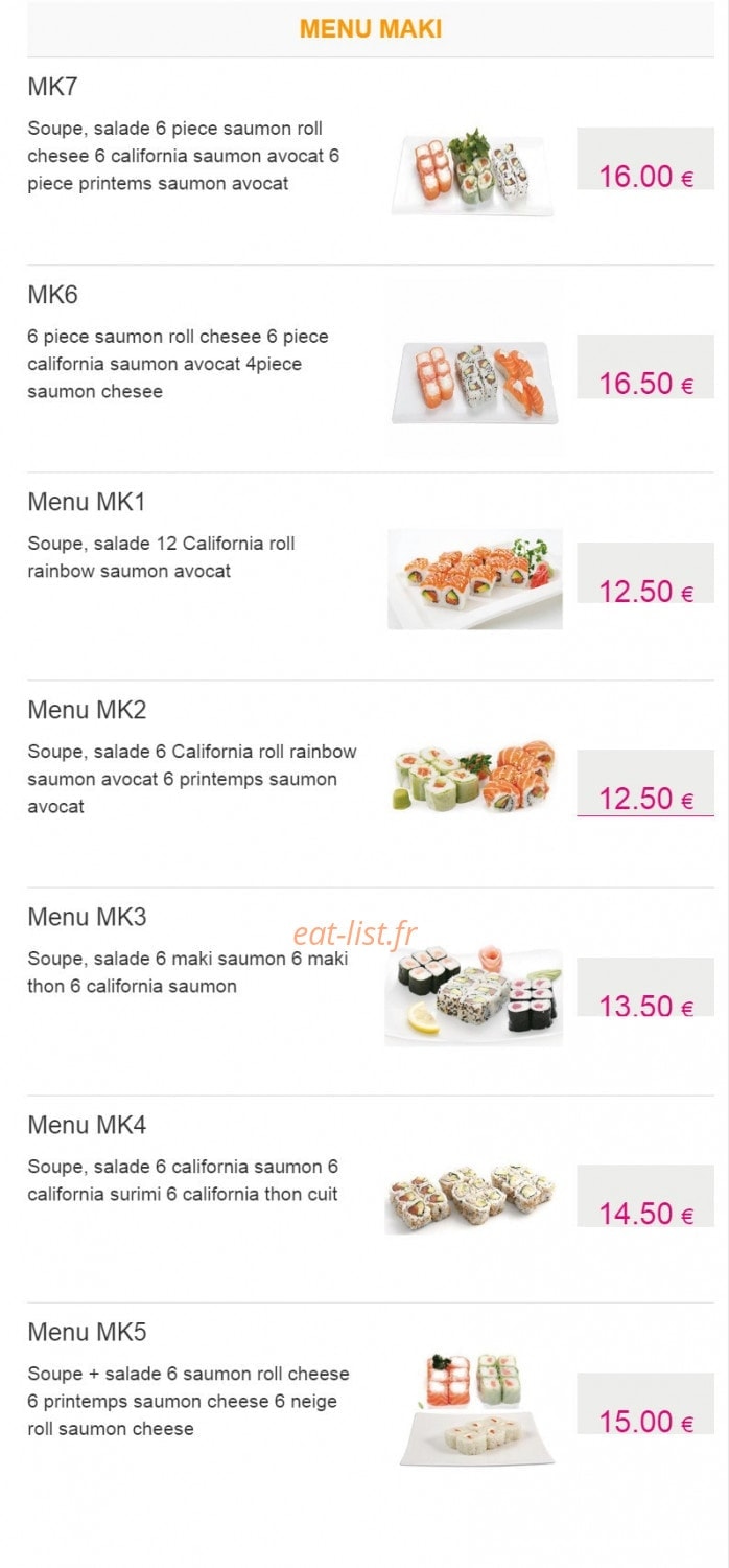 Idea sushi — carte page 21