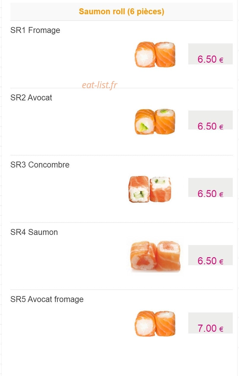 Idea sushi — carte page 8