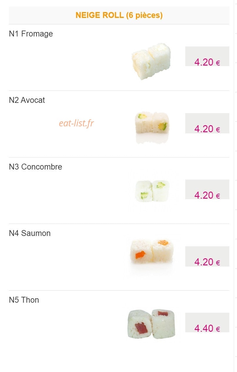 Idea sushi — carte page 9