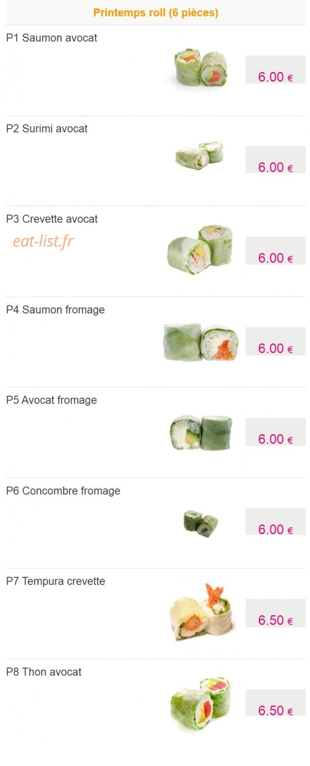Idea sushi — carte page 7