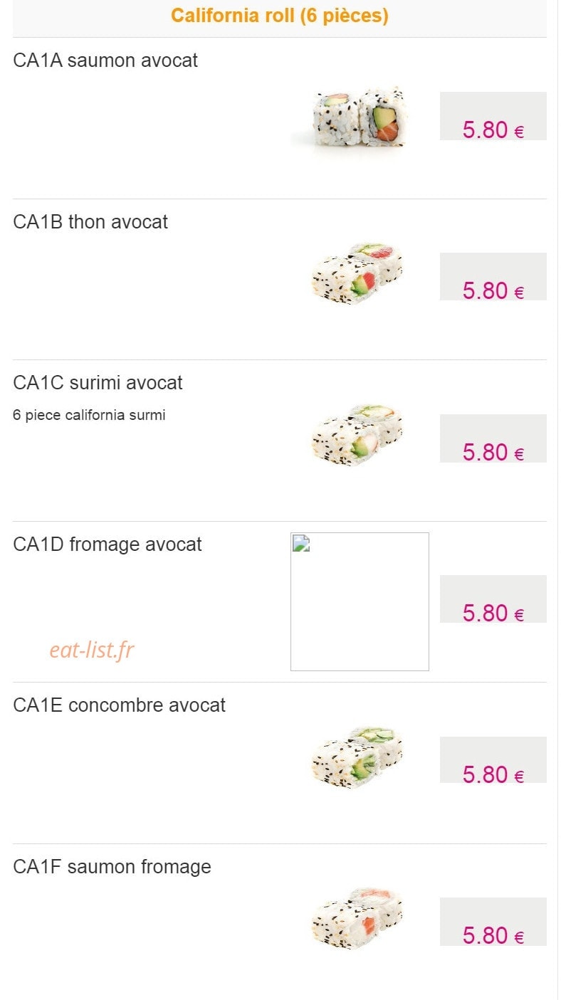 Idea sushi — carte page 11
