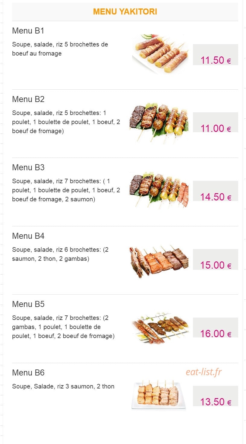 Idea sushi — carte page 25