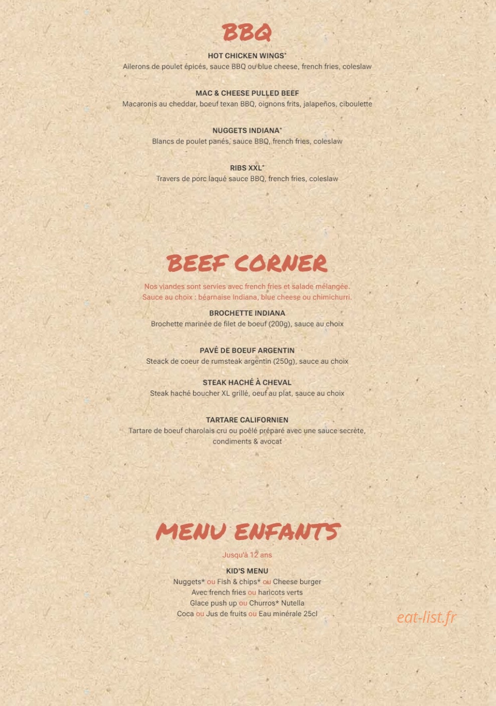 Indiana Café — carte page 4