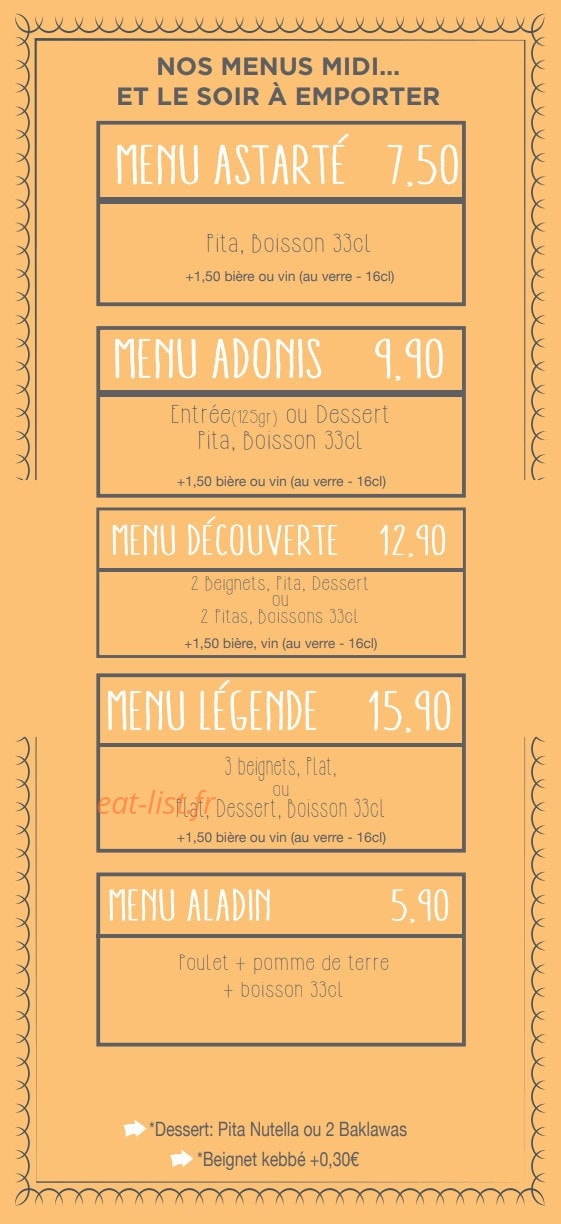 L'Atelier Libanais — carte page 2
