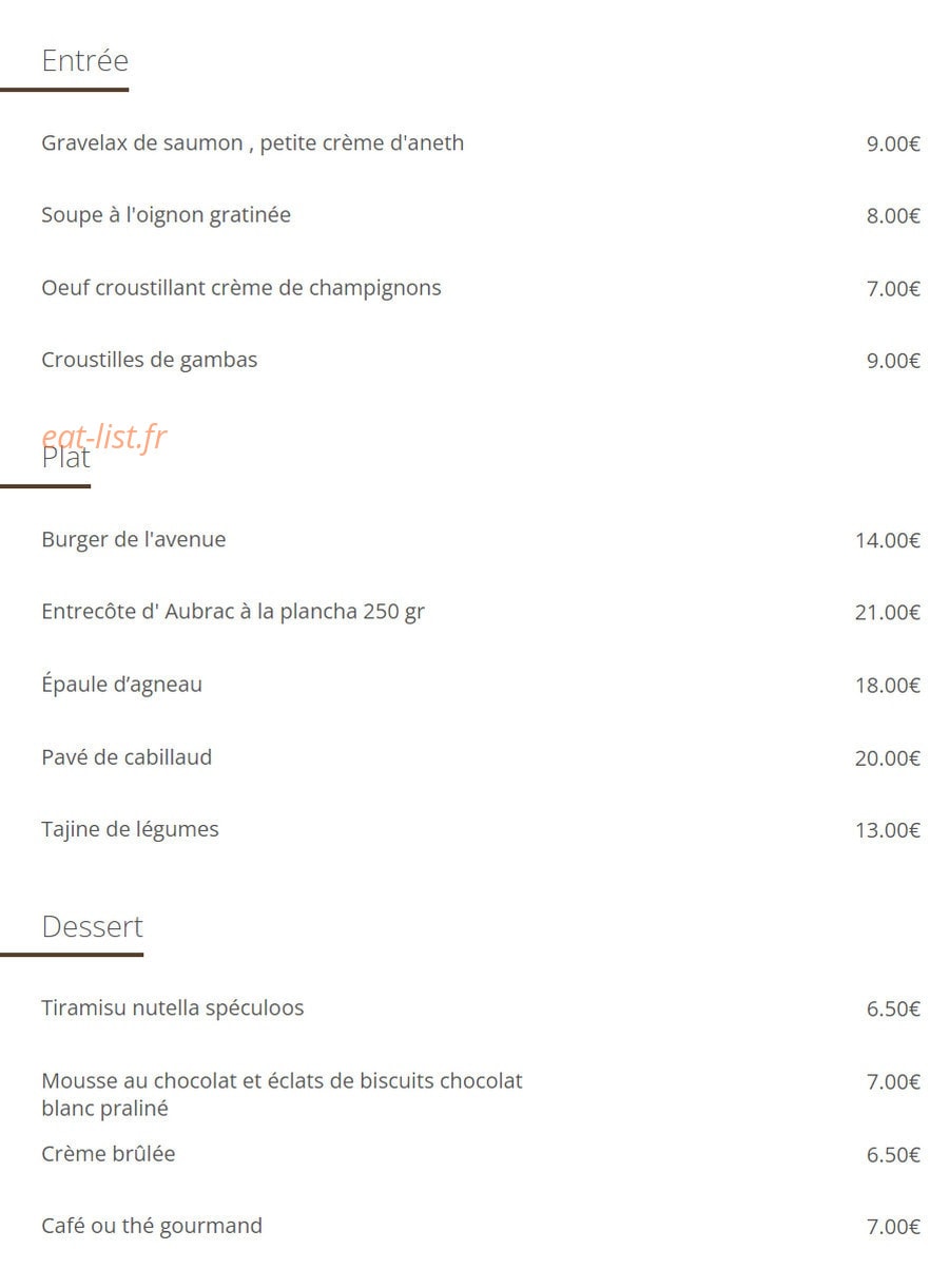 L’avenue — carte page 1