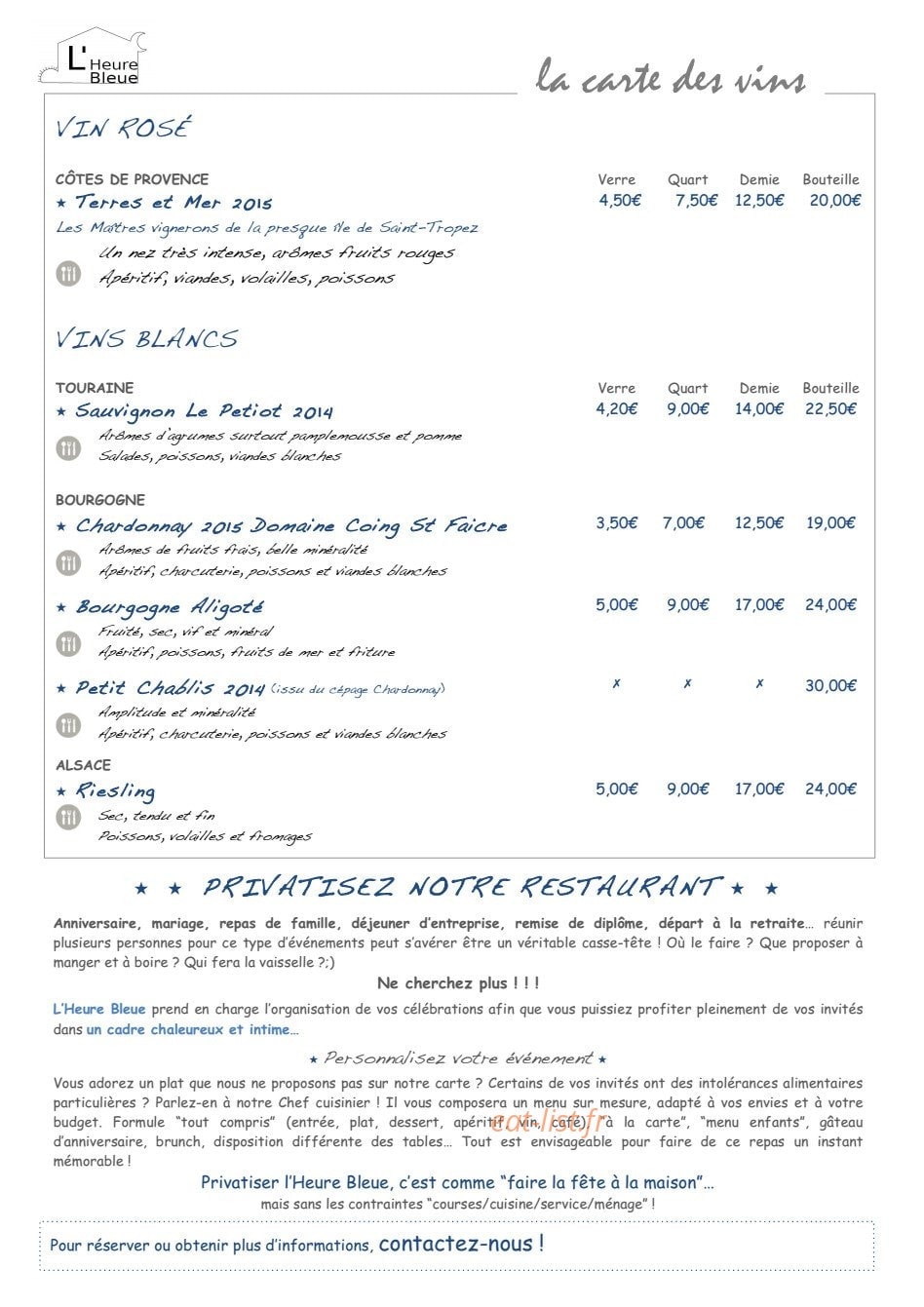 L'Heure Bleue — carte page 6