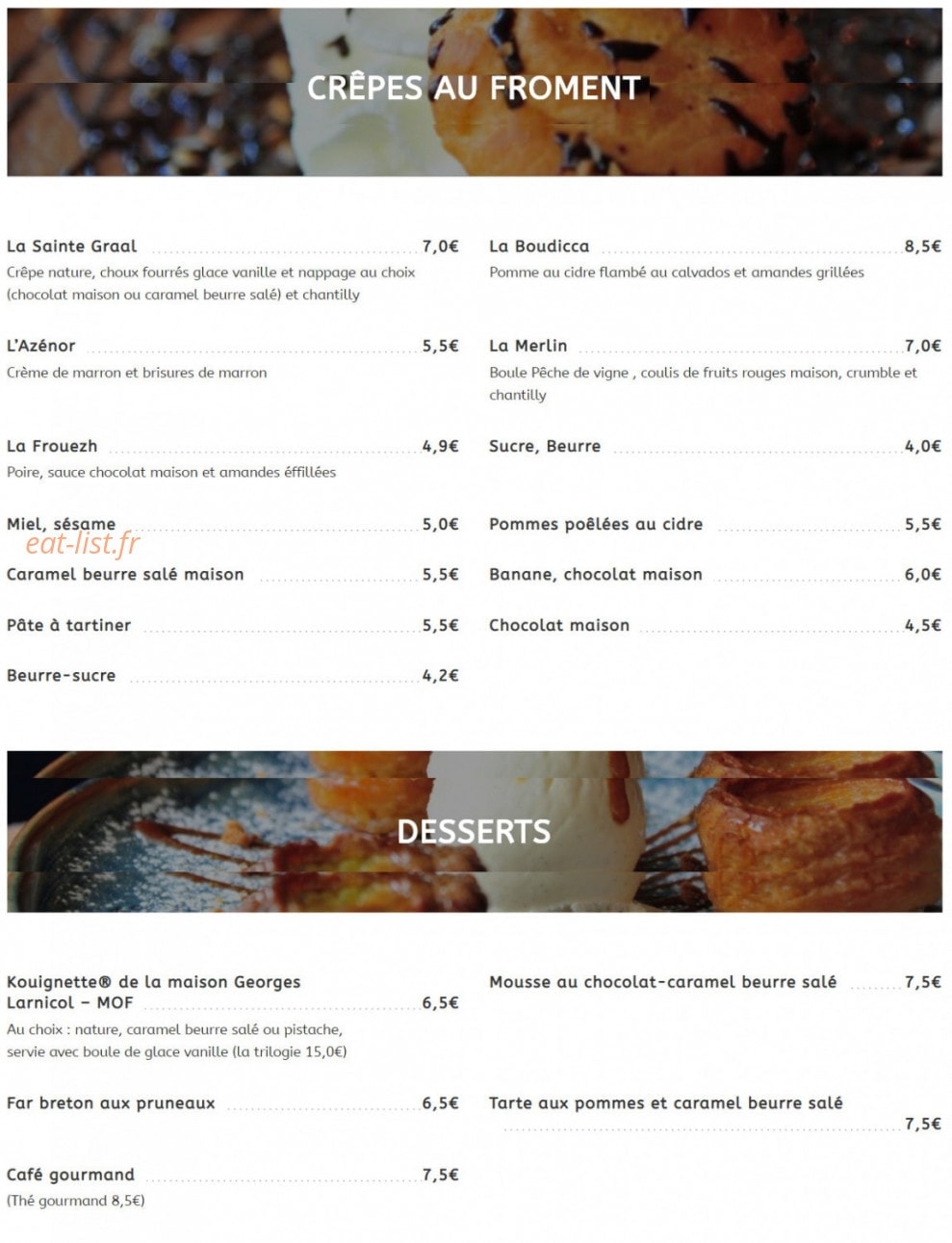 La Cantine Bretonne — carte page 3