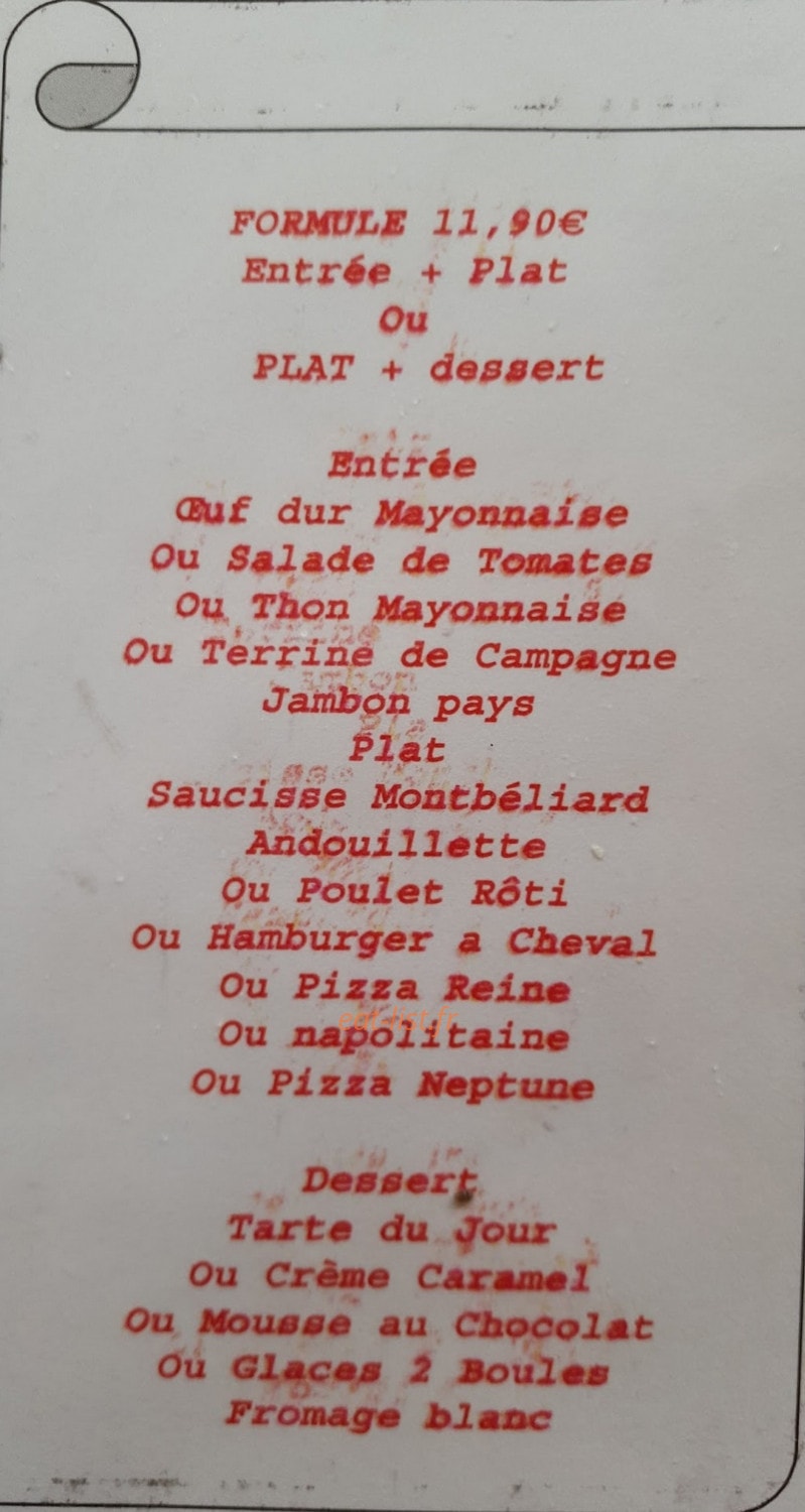 La Chaumonnerie — carte page 2