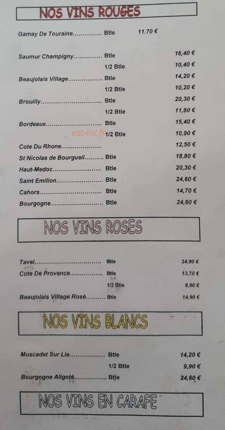 La Chaumonnerie — carte page 1