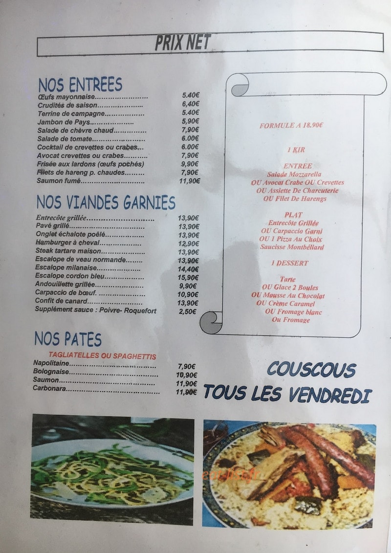 La Chaumonnerie — carte page 3