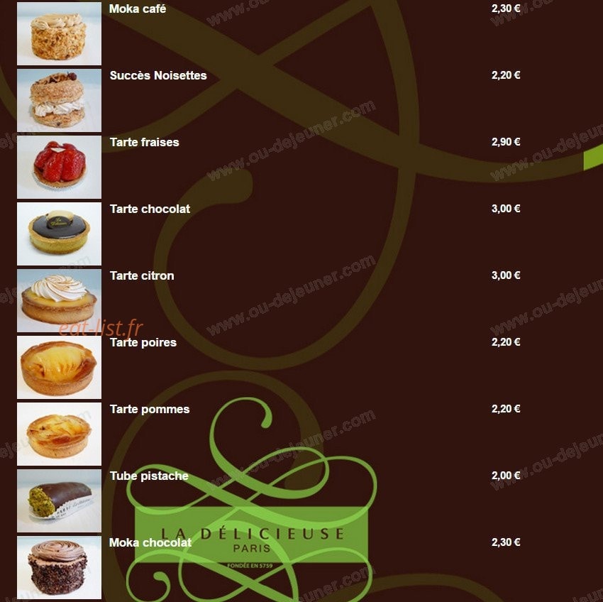La Délicieuse — carte page 3