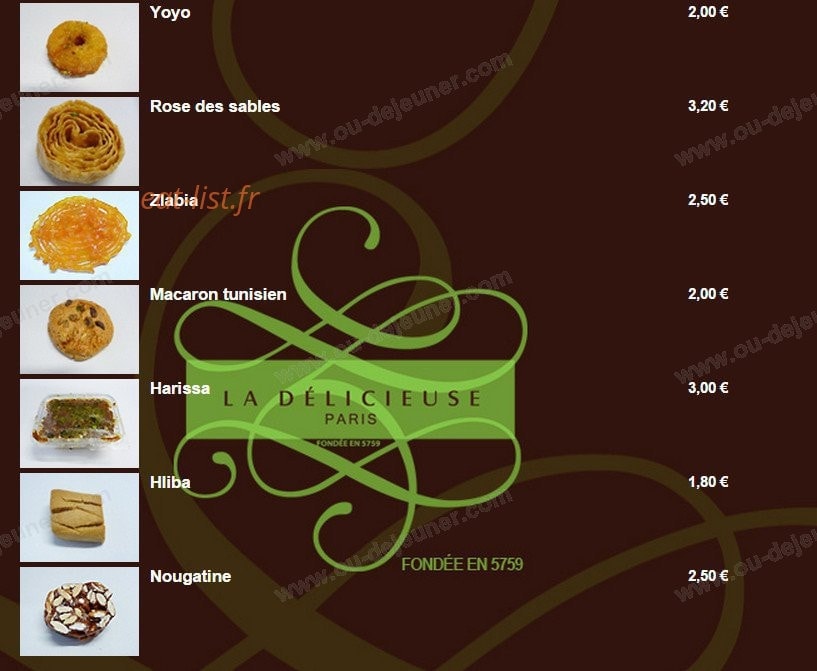 La Délicieuse — carte page 7
