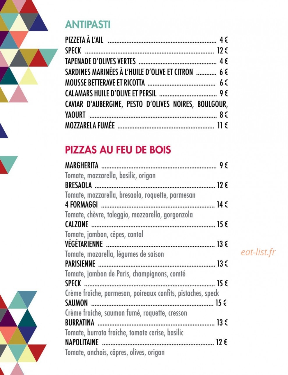 La Petite Halle — carte page 2
