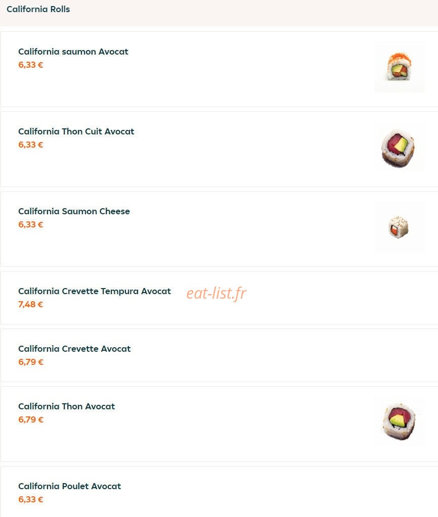Laumière sushi thai — carte page 6