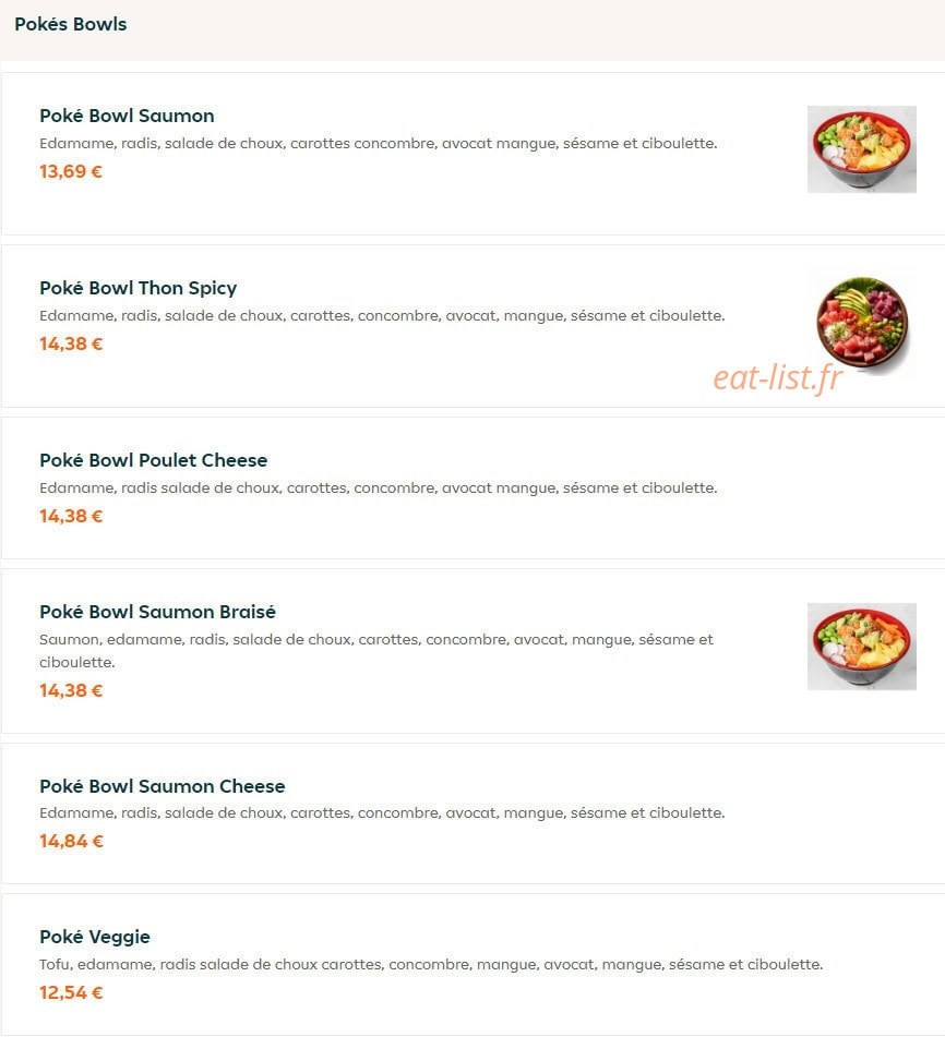 Laumière sushi thai — carte page 17