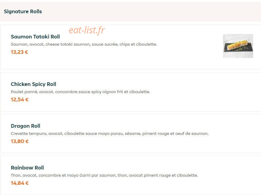 Laumière sushi thai — carte page 15