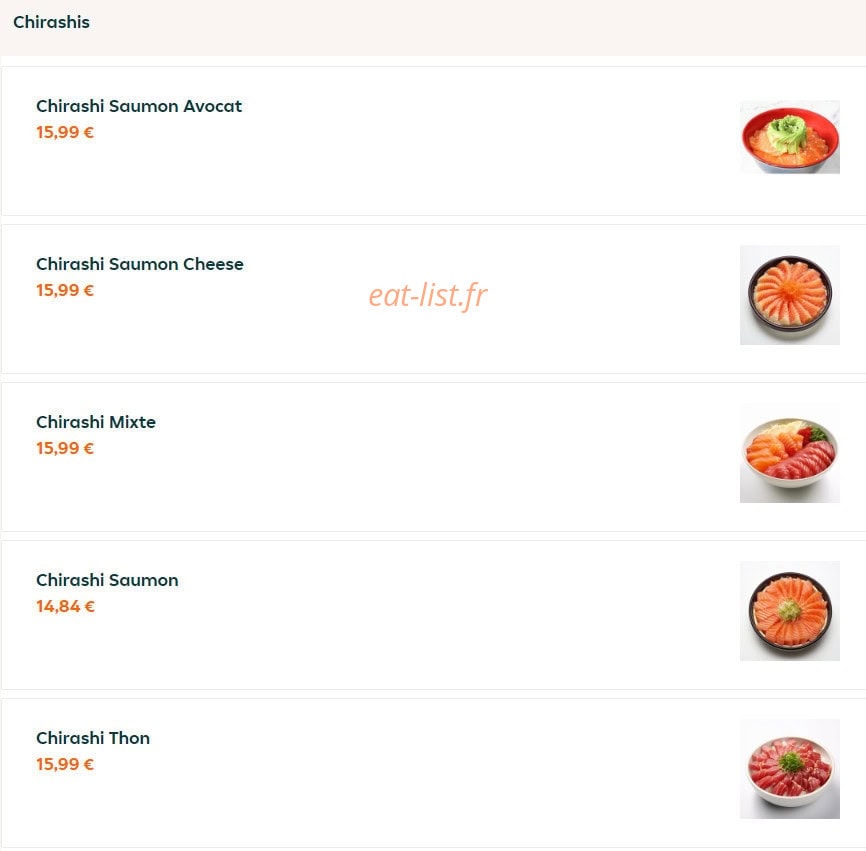 Laumière sushi thai — carte page 14