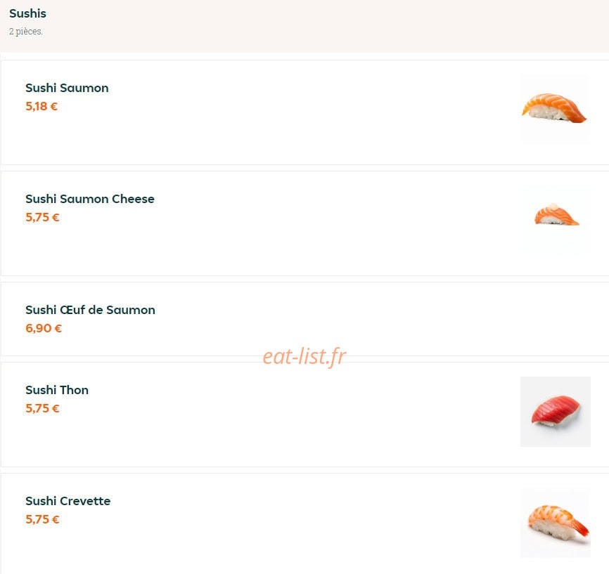 Laumière sushi thai — carte page 12