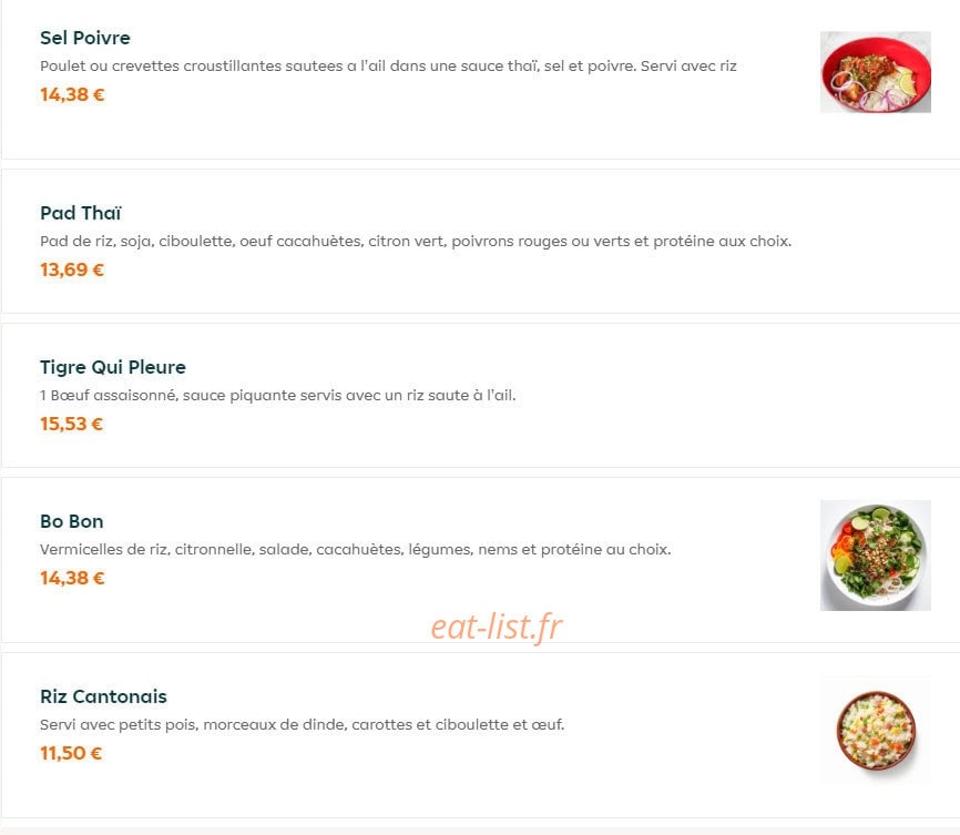 Laumière sushi thai — carte page 4