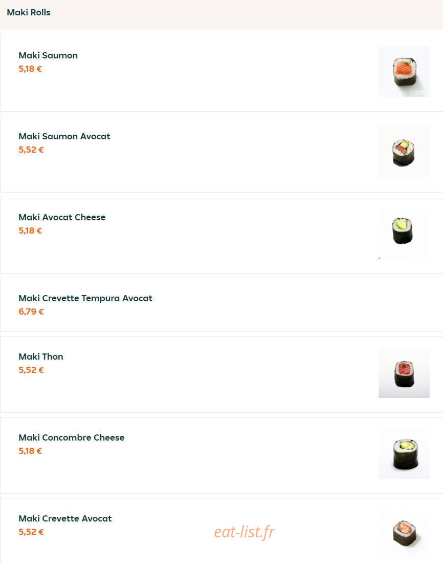 Laumière sushi thai — carte page 9