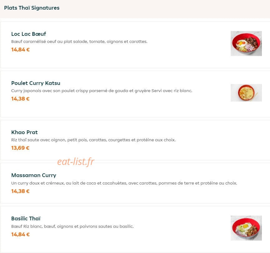 Laumière sushi thai — carte page 3