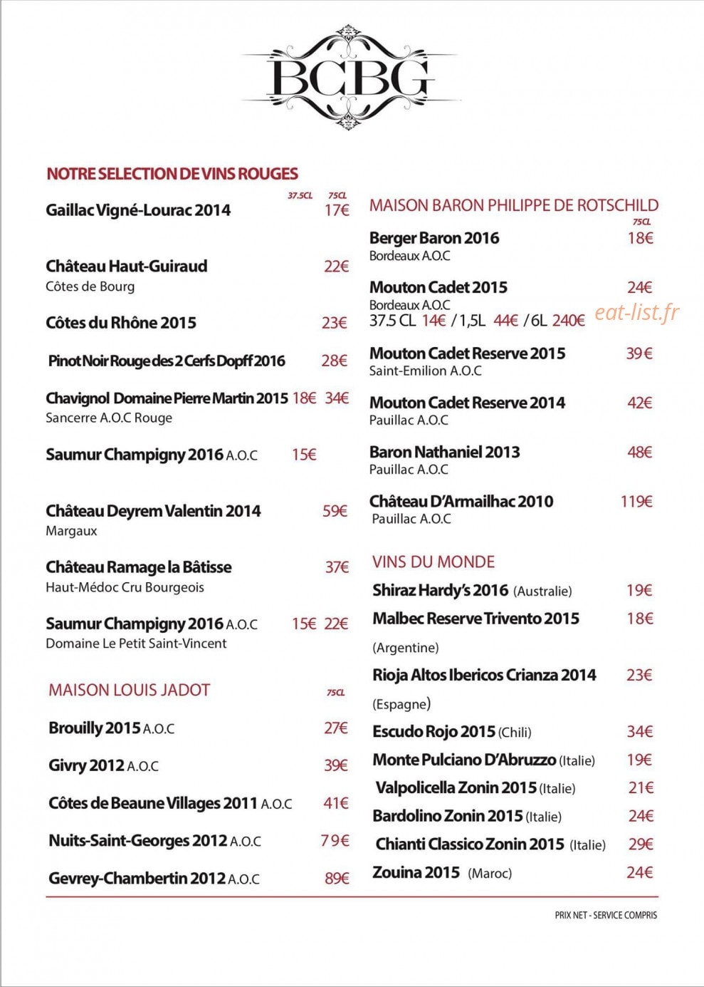 Le Bcbg — carte page 10