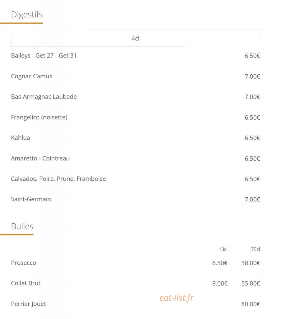 Le Bellerive — carte page 10