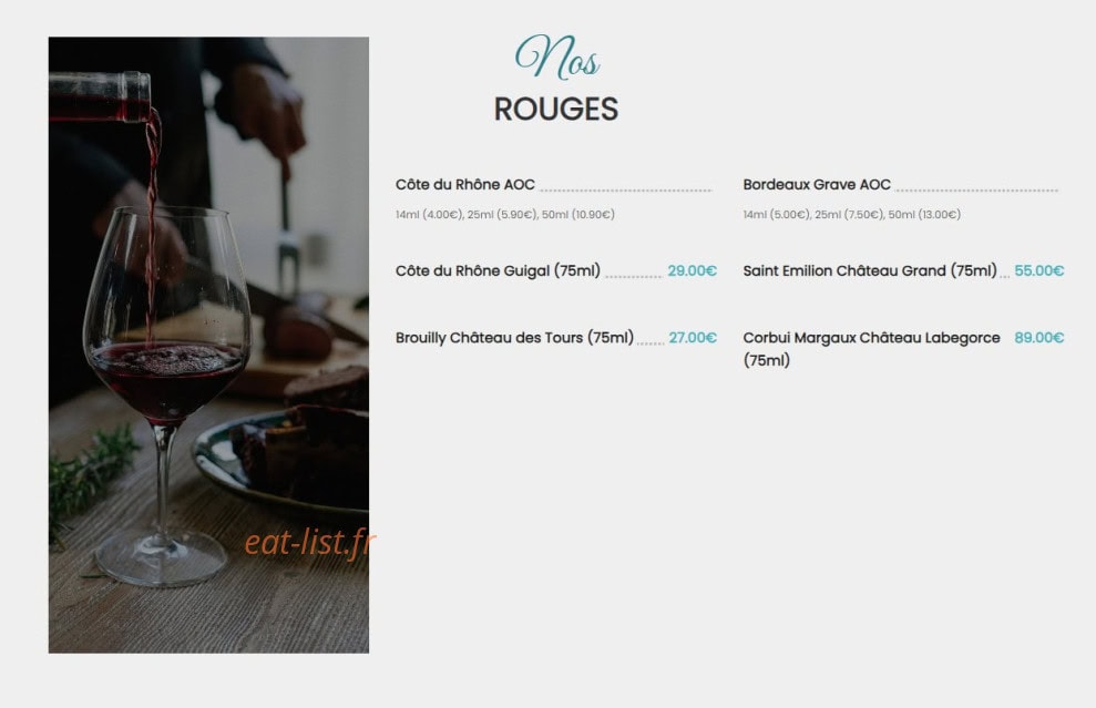 Le Bistro Fab — carte page 6