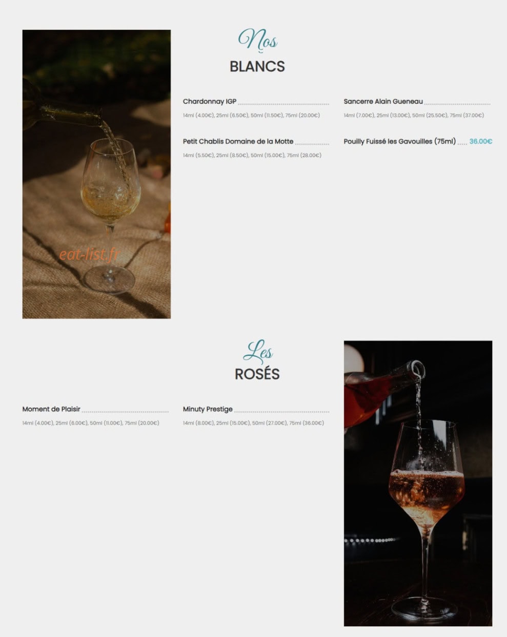 Le Bistro Fab — carte page 5