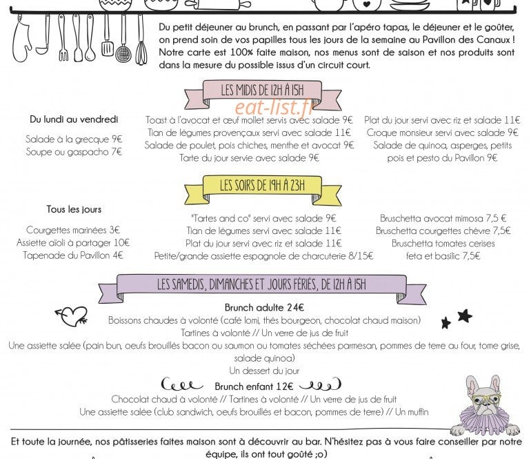 Le Pavillon des Canaux — carte page 3