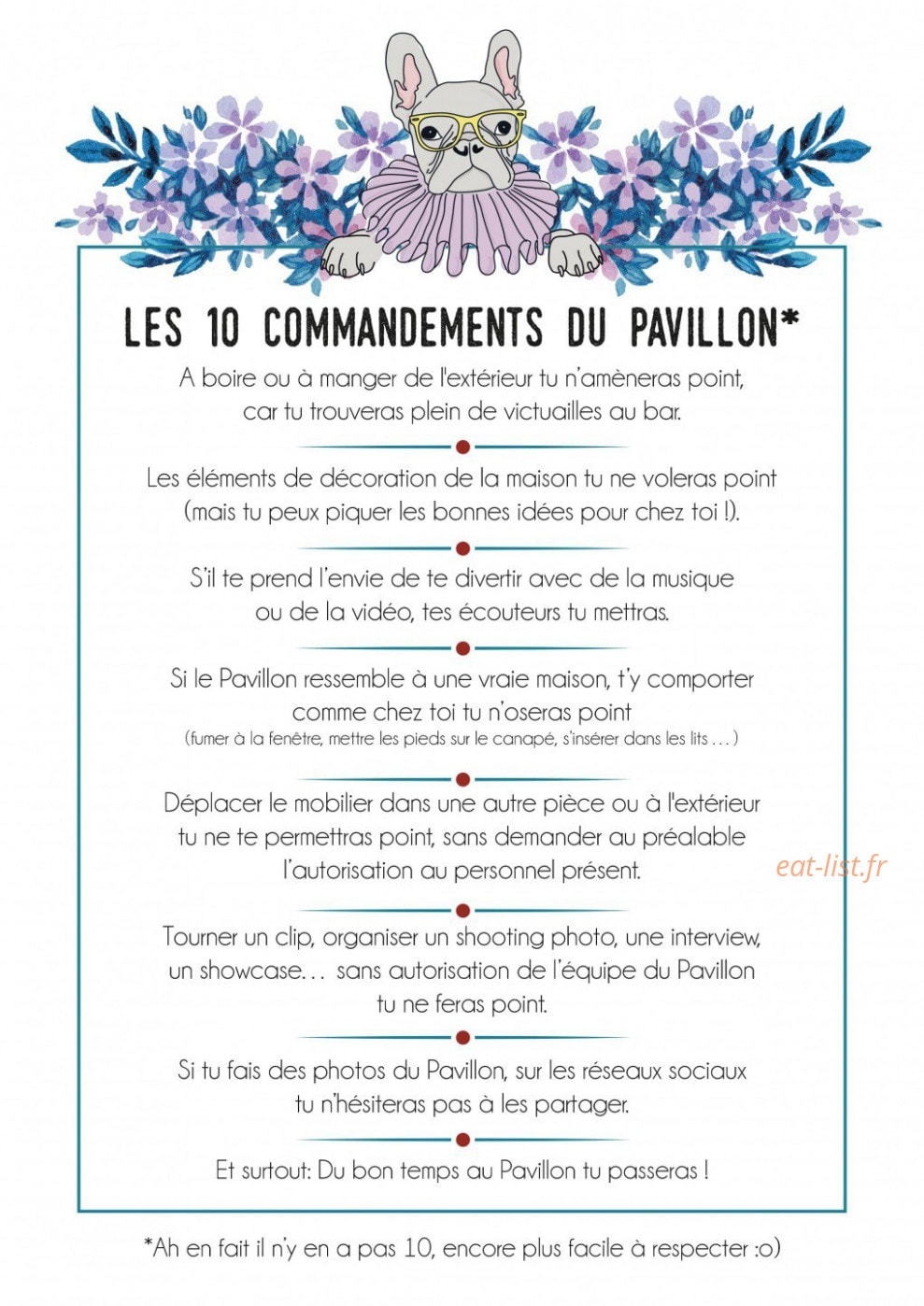 Le Pavillon des Canaux — carte page 1