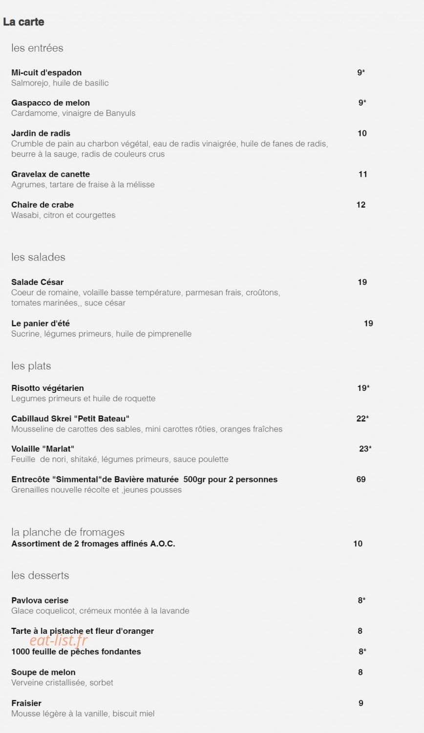 Le Pavillon du lac — carte page 1