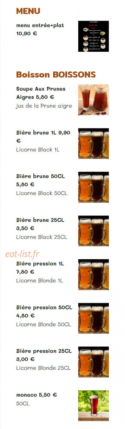 Le Regal — carte page 14