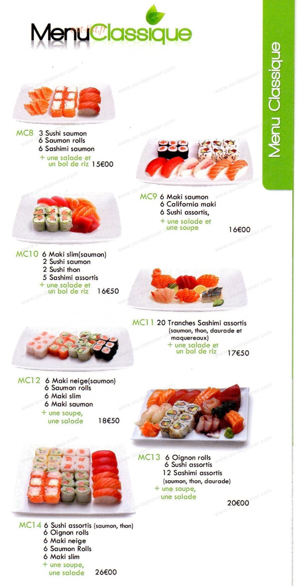 light sushi — carte page 2