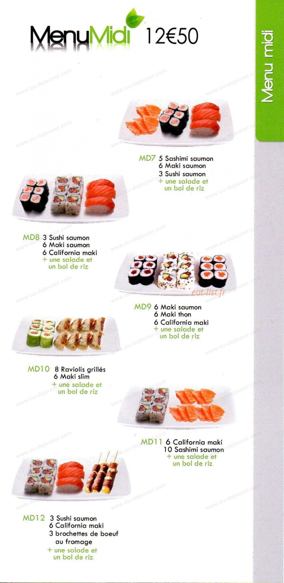 light sushi — carte page 4