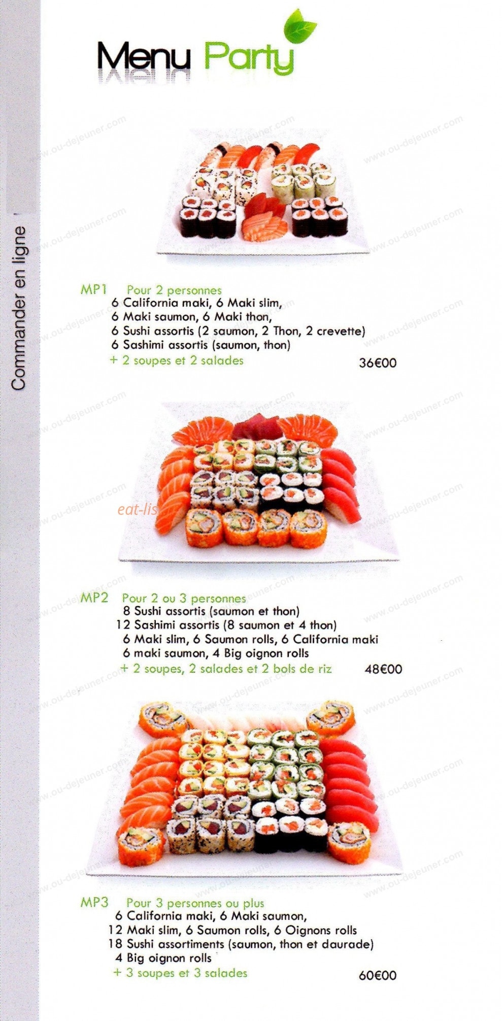 light sushi — carte page 7