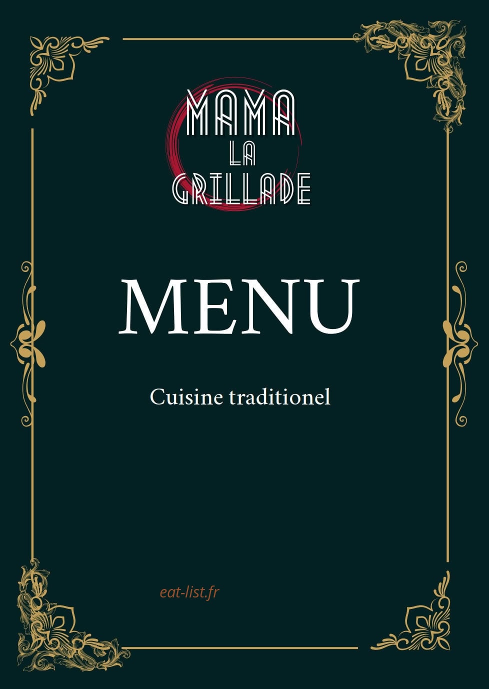 Mama La Grillade — carte page 1
