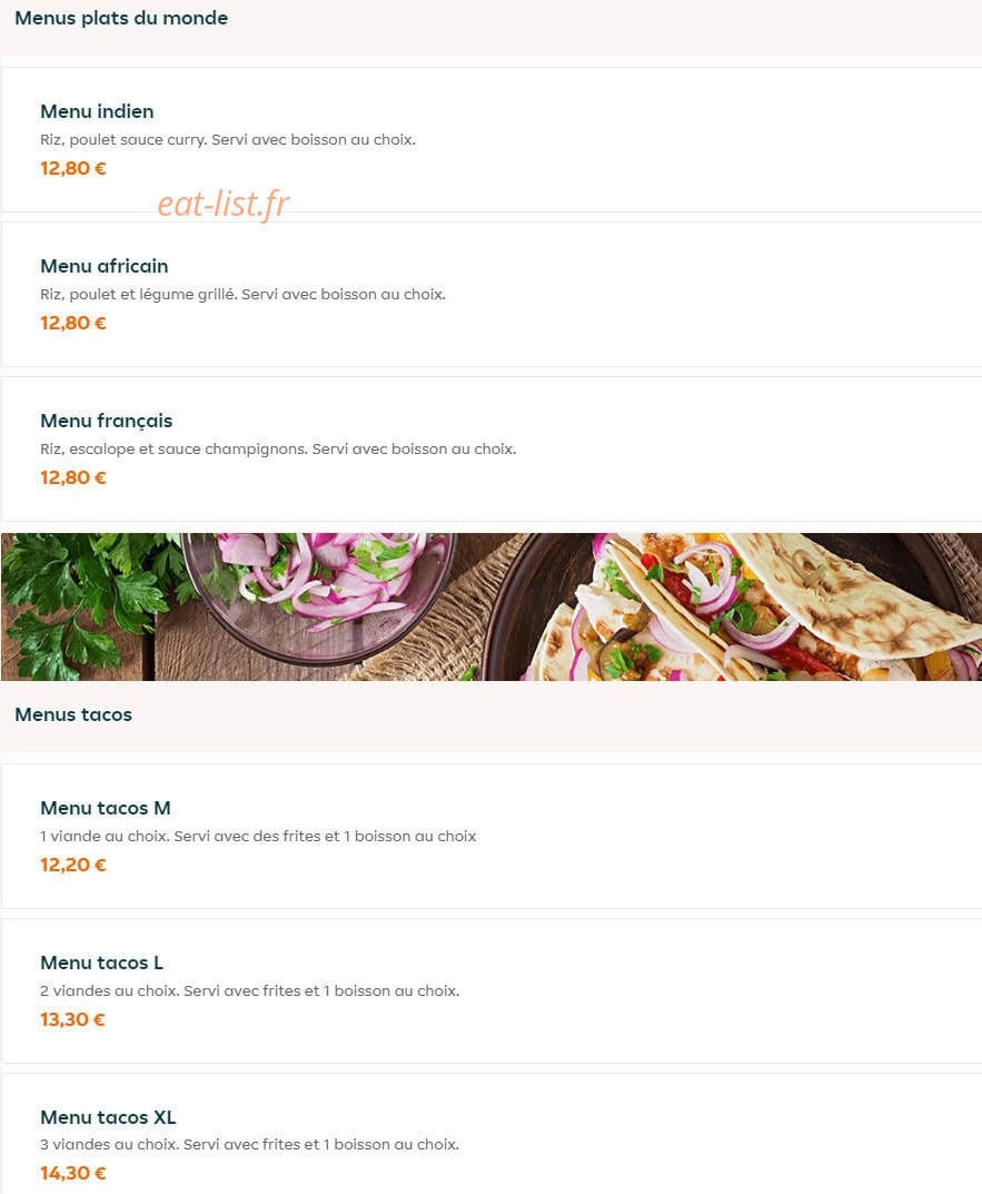 Naanwich Riquet — carte page 1