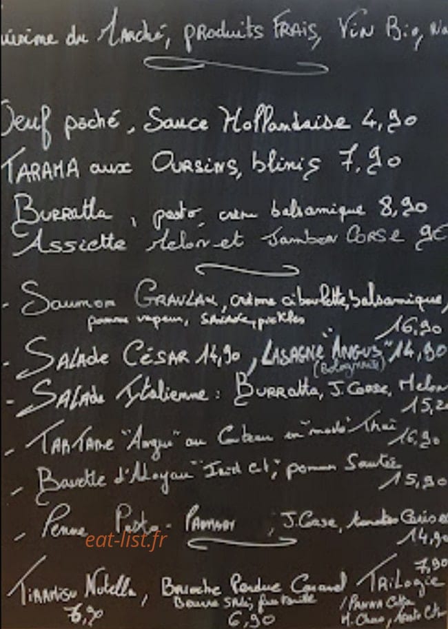 O’Wine Bistrot — carte page 1