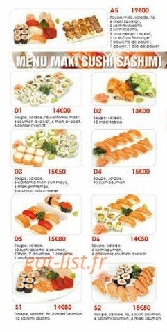 Ocean Sushi — carte page 7