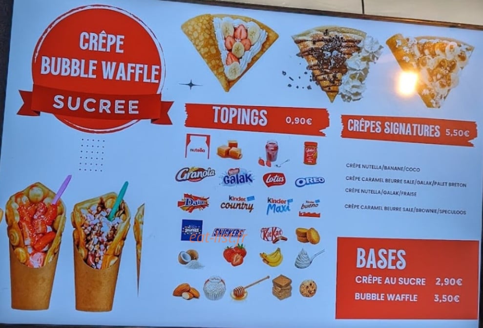 Original's crêperie — carte page 1