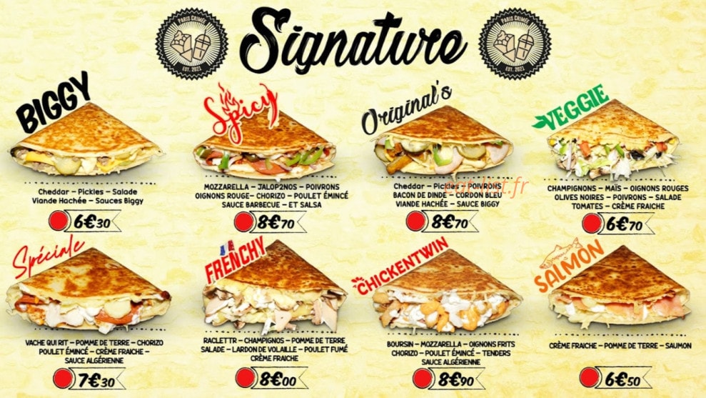 Original's crêperie — carte page 4