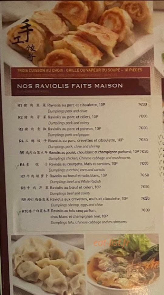 Petits Raviolis — carte page 2