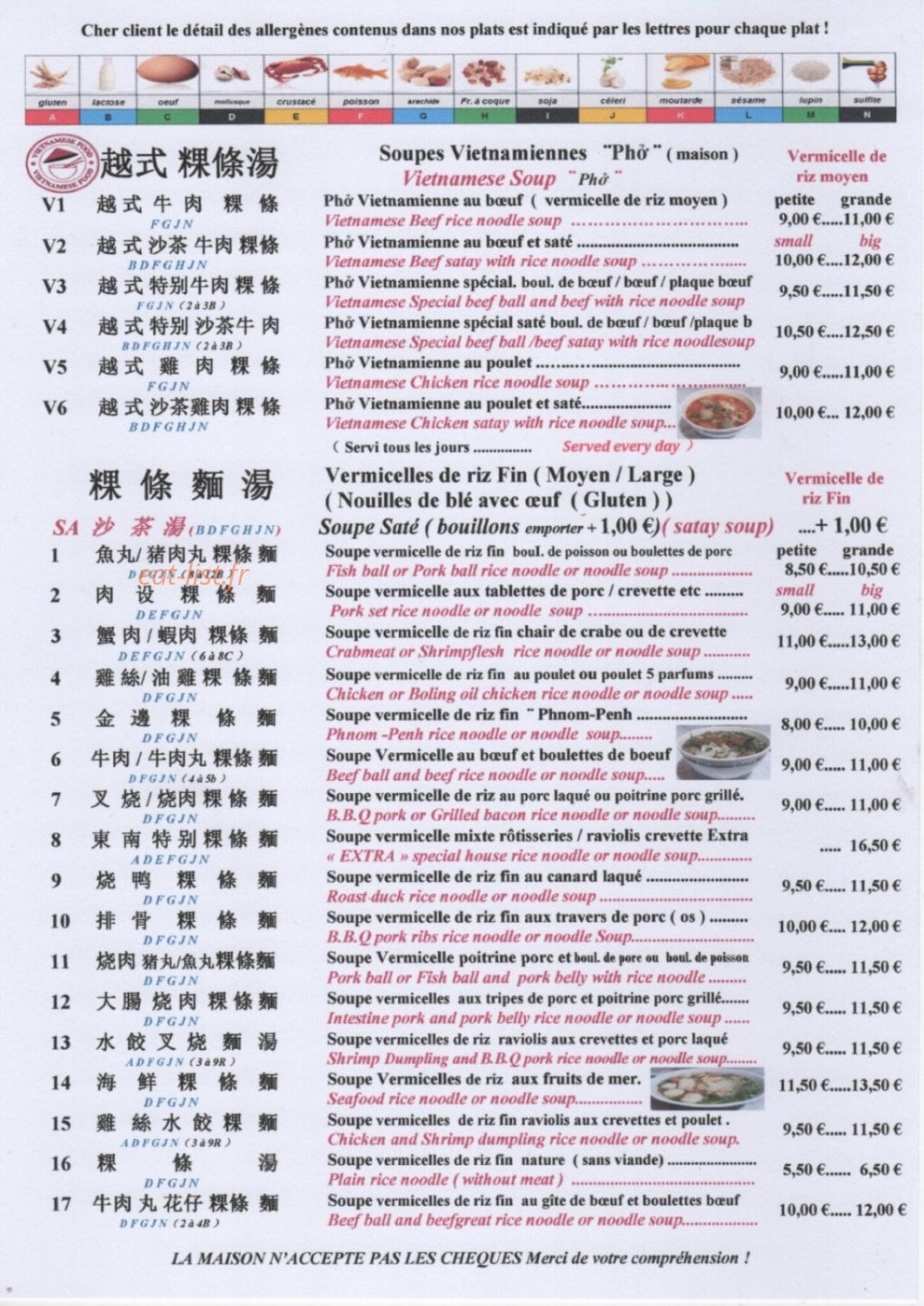 Pho' — carte page 1