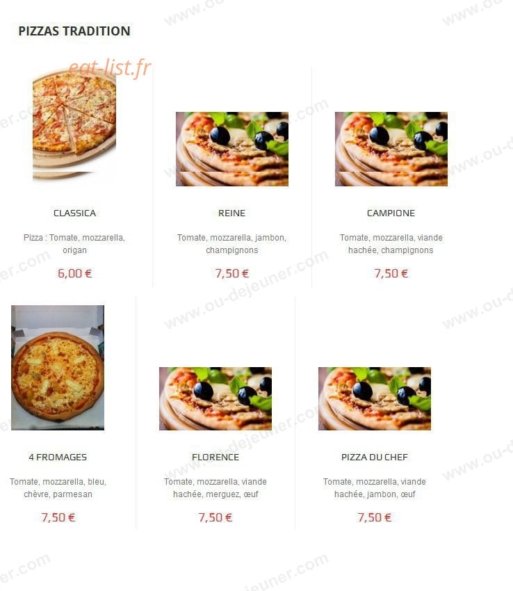 Pizza and Love — carte page 1