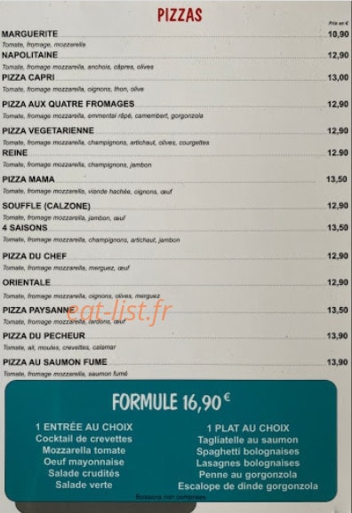 Pizza Capri — carte page 3