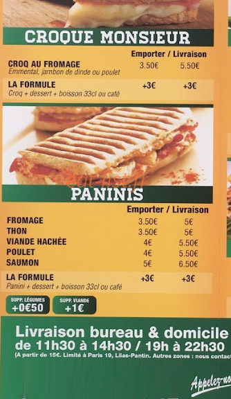 Pizza Grems — carte page 1
